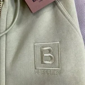 Burberry Sweaters New Burberry Women Mint Green Zip Up Hoodie